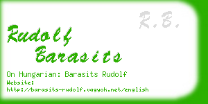 rudolf barasits business card